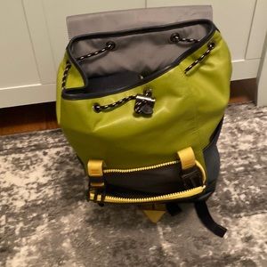 Leather coach backpack